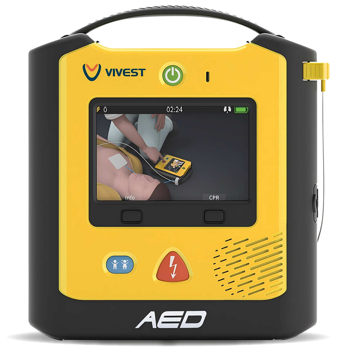 Vivest A3 — semi-automatische AED met 5-inch kleurenscherm